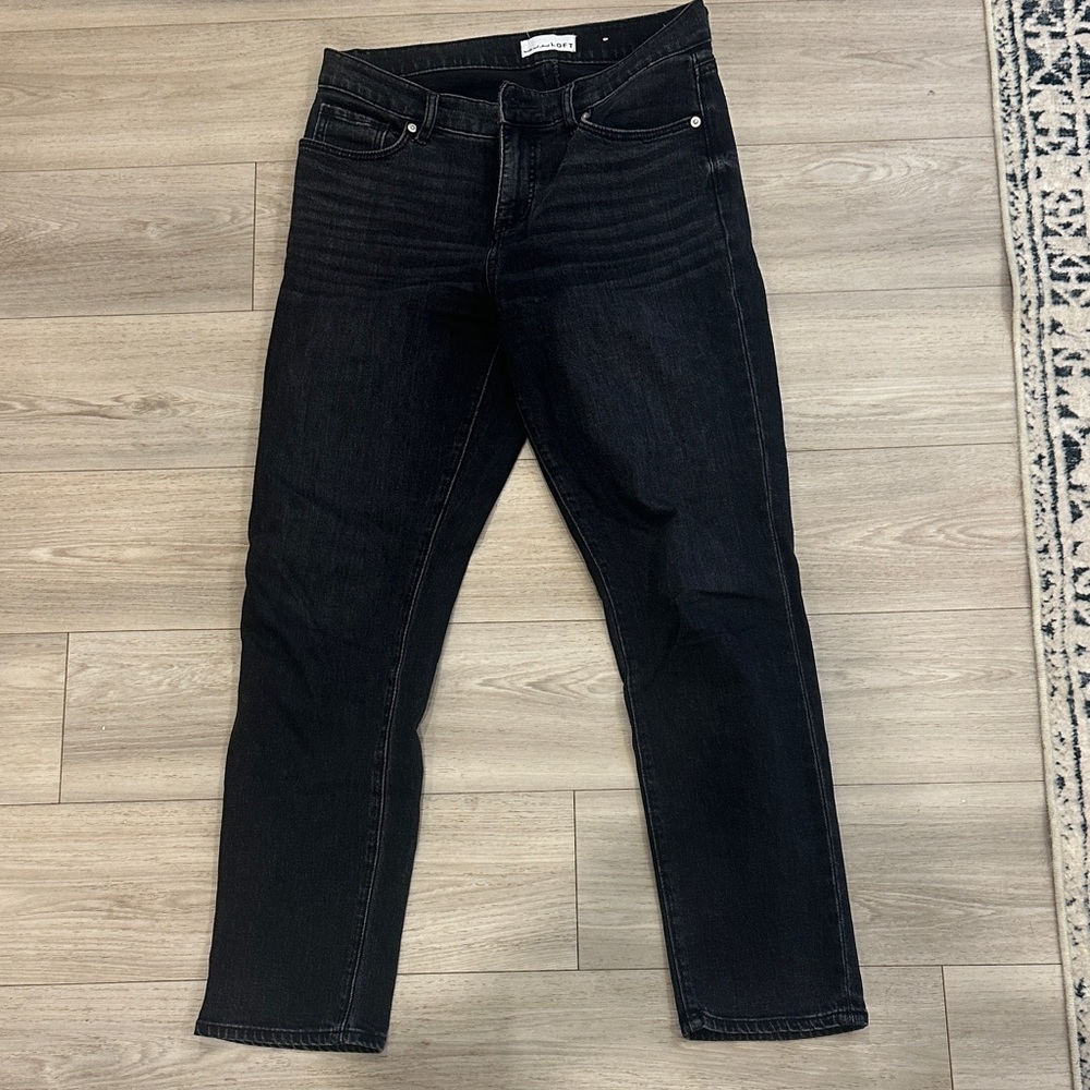 LOFT “The Girlfriend” Black Denim Jeans